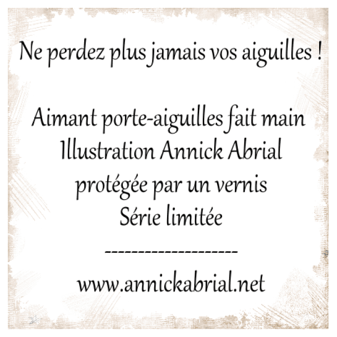 Aimant porte aiguilles ©Annick Abrial